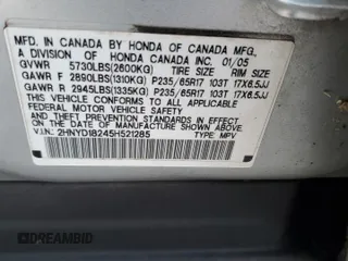 2005 Acura MDX with VIN 2HNYD18245H521285, listed as a Copart auction lot 88882395 with 0 mi miles and Salvage Title. Bid and sale history available at carsss.com. Image 14.