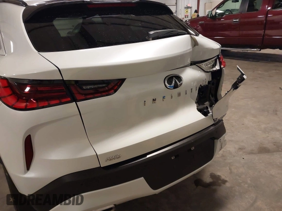 2023 Infiniti QX55 Essential with VIN 3PCAJ5KR3PF121093, listed as a IAAI auction lot 42286924 with 26,165 mi miles and . Bid and sale history available at DreamBid. Image 18.