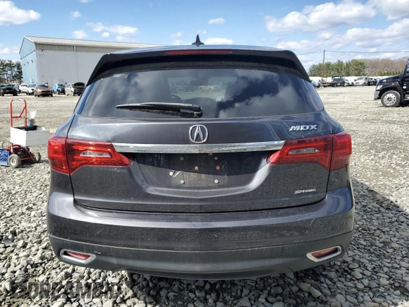 2015 Acura MDX Tech Pkg with VIN 5FRYD4H47FB008644, listed as a Copart auction lot 52514695 with 116,291 mi miles and Salvage Title. Bid and sale history available at carsss.com. Image 6.
