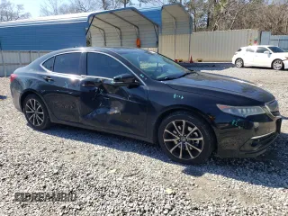 2015 Acura TLX V6 Advance with VIN 19UUB3F76FA009789, listed as a Copart auction lot 47651305 with 218,495 mi miles and Salvage Title. Bid and sale history available at carsss.com. Image 4.