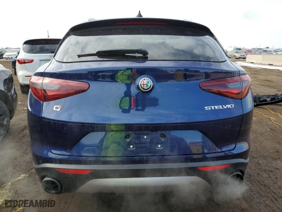 2019 Alfa Romeo Stelvio Ti Sport with VIN ZASPAKBN8K7C43735, listed as a Copart auction lot 45578905 with 25,580 mi miles and Salvage Title. Bid and sale history available at carsss.com. Image 6.