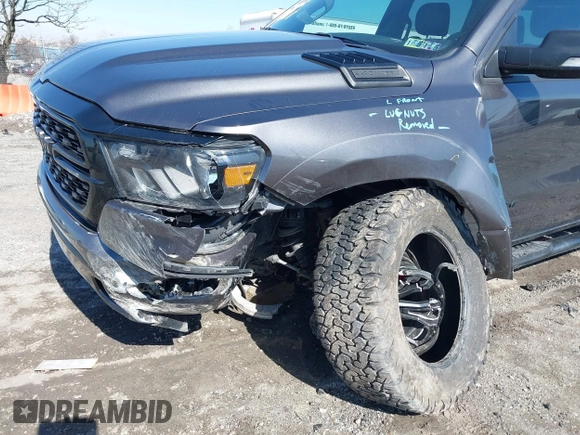 2022 Ram 1500 Big Horn with VIN 1C6SRFFTXNN236241, listed as a IAAI auction lot 41815333 with 37,813 mi miles. Bid and sale history available at carsss.com. Image 6.