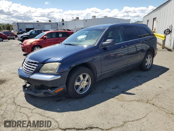 2004 Chrysler Pacifica z VIN 2C4GM684X4R511479, wystawiony jako Copart lot #57055155 z przebiegiem 182 041 mil mil oraz Szkoda całkowita • Salvage title. Historia ofert i sprzedaży dostępna na DreamBid. Obrazek 1.