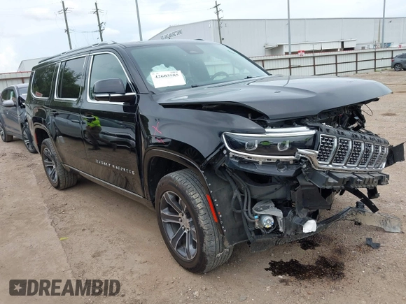2024 Jeep Grand Wagoneer with VIN 1C4SJSEP3RS109884, listed as a IAAI auction lot 42603585 with 43,344 mi miles and . Bid and sale history available at DreamBid. Image 1.