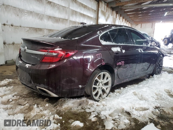 2017 Buick Regal GS with VIN 2G4GU5GX7H9189911, listed as a Copart auction lot 78504914 with 118,818 mi miles and Salvage Title. Bid and sale history available at DreamBid. Image 3.