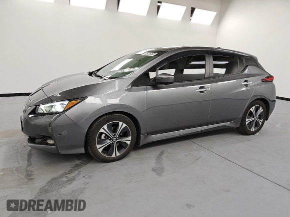 2021 Nissan LEAF SV with VIN 1N4AZ1CV8MC551908, listed as a Copart auction lot 55106875 with 22,880 mi miles and Clean title. Bid and sale history available at DreamBid. Image 1.