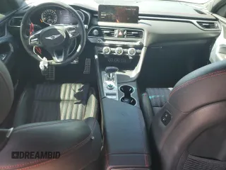 2023 Genesis G70 2.0T with VIN KMTG34TA9PU105285, listed as a Copart auction lot 58724654 with 26,885 mi miles and Salvage Title. Bid and sale history available at DreamBid. Image 8.
