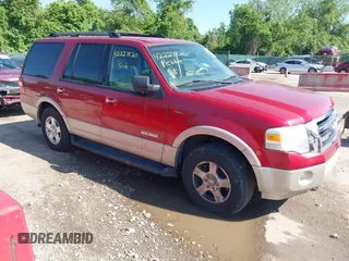 2007 Ford Expedition Eddie Bauer z VIN 1FMFU18557LA93543, wystawiony jako IAAI lot #42227120 z przebiegiem 187 991 mil mil oraz . Historia ofert i sprzedaży dostępna na DreamBid. Obrazek 1.