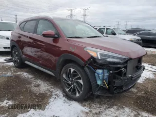 2020 Hyundai Tucson Sport with VIN KM8J3CAL2LU152697, listed as a Copart auction lot 88372495 with 52,327 mi miles and Salvage title. Bid and sale history available at DreamBid. Image 4.