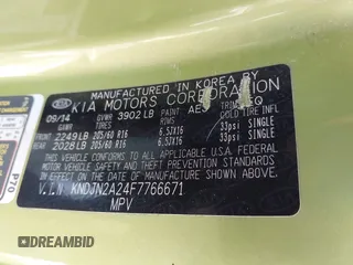 2015 Kia Soul z VIN KNDJN2A24F7766671, wystawiony jako IAAI lot #42535823 z przebiegiem 149 591 mil mil oraz . Historia ofert i sprzedaży dostępna na DreamBid. Obrazek 9.