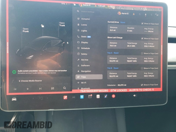 2024 Tesla Model Y Long Range с VIN 7SAYGDEE8RF983280, выставлен на аукционе Copart как лот 55417555 с пробегом 52 273 миль миль и Списание • Salvage title. История ставок и продаж доступна на DreamBid. Изображение 9.