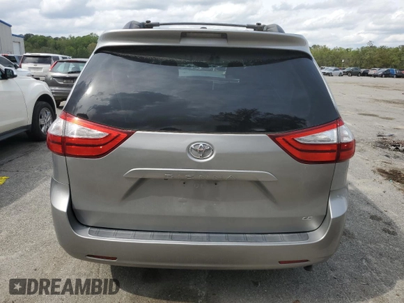 2015 Toyota Sienna LE AAS with VIN 5TDKK3DC9FS599320, listed as a Copart auction lot 49948945 with 0 mi miles and Salvage Title. Bid and sale history available at carsss.com. Image 6.