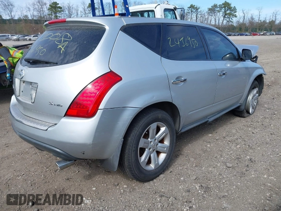 2007 Nissan Murano SL with VIN JN8AZ08W87W647843, listed as a IAAI auction lot 42082751 with Not Provided miles and . Bid and sale history available at DreamBid. Image 4.