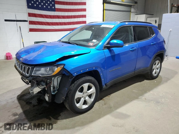 2019 Jeep Compass Latitude с VIN 3C4NJDBB0KT594099, выставлен на аукционе Copart как лот 57727035 с пробегом 38 385 миль миль и Списание • Salvage title. История ставок и продаж доступна на DreamBid. Изображение 1.