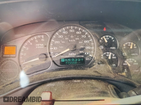 2002 Chevrolet Tahoe Z71 z VIN 1GNEK13T72R285197, wystawiony jako Copart lot #53784905 z przebiegiem 226 662 mil mil oraz Szkoda całkowita • Salvage title. Historia ofert i sprzedaży dostępna na DreamBid. Obrazek 9.