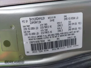 2003 Dodge Grand Caravan with VIN 1D8GP24303B176549, listed as a IAAI auction lot 41716076 with 126,422 mi miles and . Bid and sale history available at DreamBid. Image 9.