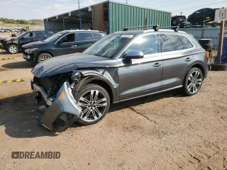 2020 Audi SQ5 Premium with VIN WA1A4AFY9L2001730, listed as a Copart auction lot 74846564 with 37,603 mi miles and Salvage Title. Bid and sale history available at carsss.com. Image 1.