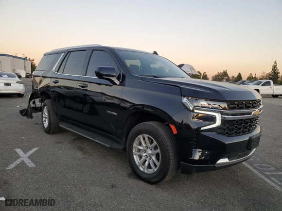 2023 Chevrolet Tahoe LS with VIN 1GNSCMKD4PR505432, listed as a Copart auction lot 81931984 with 9,340 mi miles and Salvage Title. Bid and sale history available at carsss.com. Image 4.