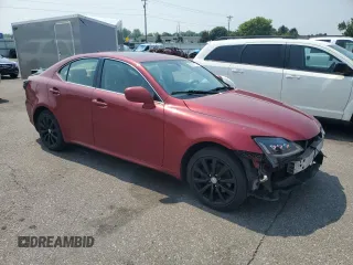 2008 Lexus IS 250 with VIN JTHCK262882027649, listed as a Copart auction lot 60281105 with 160,383 mi miles and Salvage title. Bid and sale history available at DreamBid. Image 4.