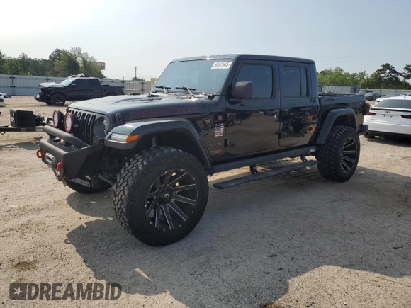 2020 Jeep Gladiator Rubicon with VIN 1C6JJTBG2LL166964, listed as a Copart auction lot 58041945 with 62,716 mi miles and Salvage title. Bid and sale history available at DreamBid. Image 1.