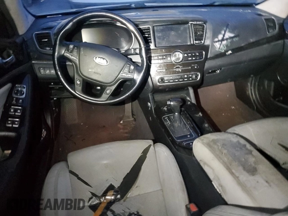 2016 Kia Cadenza Premium with VIN KNALN4D7XG5212654, listed as a Copart auction lot 75667623 with 0 mi miles and Salvage Title. Bid and sale history available at carsss.com. Image 8.