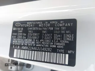 2018 Hyundai Kona SEL with VIN KM8K22AA6JU149282, listed as a IAAI auction lot 42071996 with 77,440 mi miles. Bid and sale history available at carsss.com. Image 9.