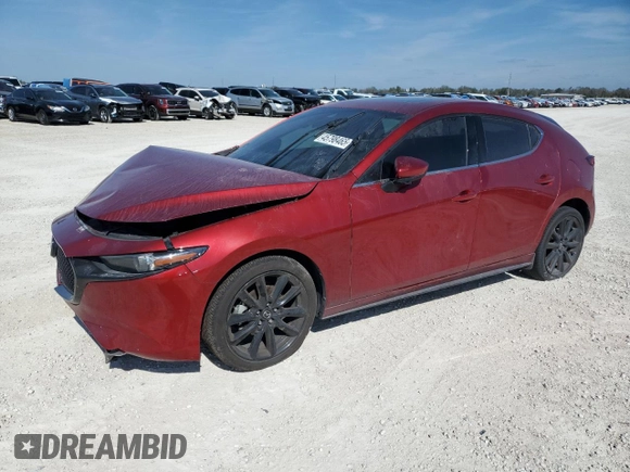 2022 Mazda Mazda3 Hatchback Premium with VIN JM1BPAML4N1521903, listed as a Copart auction lot 45798465 with 28,189 mi miles and Salvage Title. Bid and sale history available at carsss.com. Image 1.