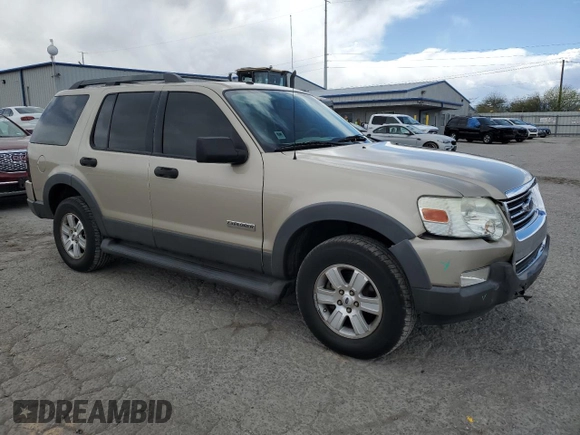 2006 Ford Explorer XLT with VIN 1FMEU73836UB23499, listed as a Copart auction lot 51801175 with 132,907 mi miles and Salvage Title. Bid and sale history available at carsss.com. Image 4.