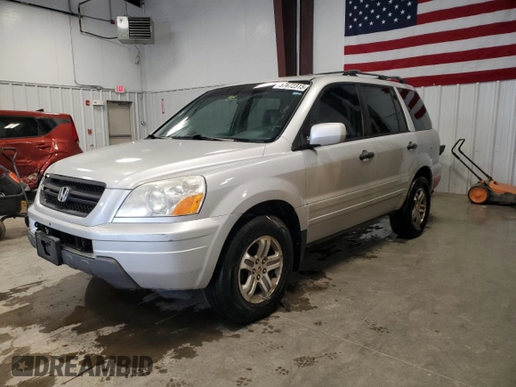 2003 Honda Pilot EX z VIN 2HKYF18553H583289, wystawiony jako Copart lot #57672315 z przebiegiem 227 984 mil mil oraz Czysty tytuł • Clean title. Historia ofert i sprzedaży dostępna na DreamBid. Obrazek 1.