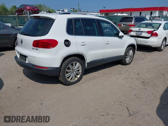 2012 Volkswagen Tiguan SEL with VIN WVGAV7AX5CW517186, listed as a IAAI auction lot 42177269 with 142,285 mi miles and . Bid and sale history available at DreamBid. Image 4.