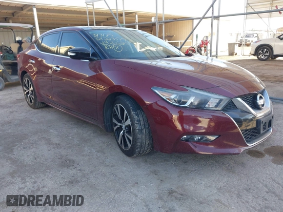 2017 Nissan Maxima SV with VIN 1N4AA6AP0HC442695, listed as a IAAI auction lot 41736289 with 124,423 mi miles. Bid and sale history available at carsss.com. Image 1.