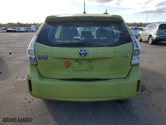 2013 Toyota Prius v Two with VIN JTDZN3EUXD3227111, listed as a Copart auction lot 43508695 with 345,421 mi miles and Clean Title. Bid and sale history available at carsss.com. Image 6.
