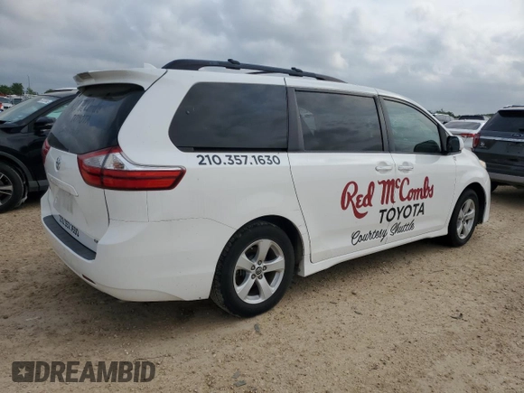 2019 Toyota Sienna LE Auto Access Seat with VIN 5TDKZ3DC9KS977464, listed as a Copart auction lot 54574395 with 111,346 mi miles and Salvage Title. Bid and sale history available at DreamBid. Image 3.