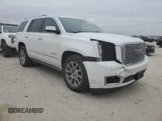 2017 GMC Yukon Denali with VIN 1GKS1CKJ5HR208979, listed as a Copart auction lot 44455835 with 99,954 mi miles and Salvage Title. Bid and sale history available at carsss.com. Image 4.