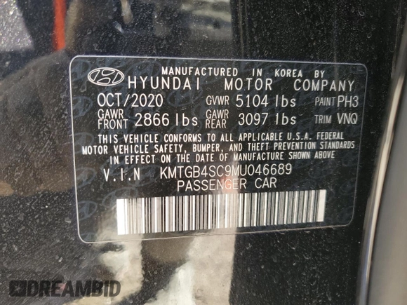 2021 Genesis G80 2.5T with VIN KMTGB4SC9MU046689, listed as a Copart auction lot 87193614 with 41,508 mi miles and Salvage Title. Bid and sale history available at DreamBid. Image 12.