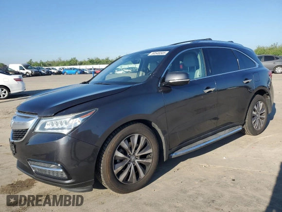 2016 Acura MDX w/Tech with VIN 5FRYD4H42GB013655, listed as a Copart auction lot 50546505 with 152,395 mi miles and Salvage Title. Bid and sale history available at carsss.com. Image 1.