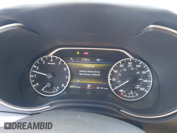 2016 Nissan Maxima SV with VIN 1N4AA6AP9GC377182, listed as a IAAI auction lot 42054766 with 50,433 mi miles and . Bid and sale history available at DreamBid. Image 7.