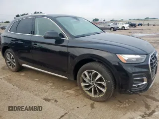 2021 Audi Q5 Premium with VIN WA1AAAFY3M2129651, listed as a Copart auction lot 58509405 with 23,567 mi miles and Clean title. Bid and sale history available at DreamBid. Image 4.