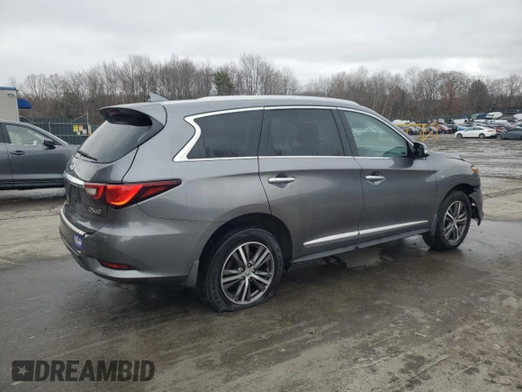 2019 Infiniti QX60 Luxe with VIN 5N1DL0MM9KC551532, listed as a Copart auction lot 48561095 with 116,183 mi miles and Salvage title. Bid and sale history available at DreamBid. Image 3.