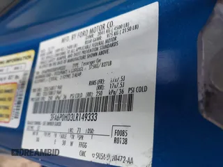 2020 Ford Fusion SE with VIN 3FA6P0HD3LR149333, listed as a IAAI auction lot 41773671 with 31,325 mi miles. Bid and sale history available at carsss.com. Image 9.