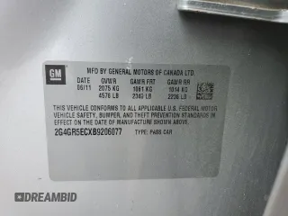 2011 Buick Regal CXL RL3 with VIN 2G4GR5ECXB9206077, listed as a Copart auction lot 42792015 with 44,439 mi miles and Salvage Title. Bid and sale history available at carsss.com. Image 12.