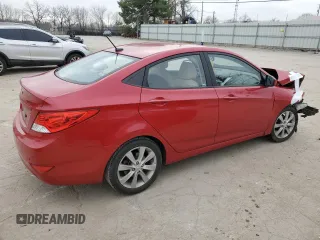 2013 Hyundai Accent GLS with VIN KMHCU4AE4DU451767, listed as a Copart auction lot 43948285 with 40,878 mi miles and Salvage Title. Bid and sale history available at DreamBid. Image 3.