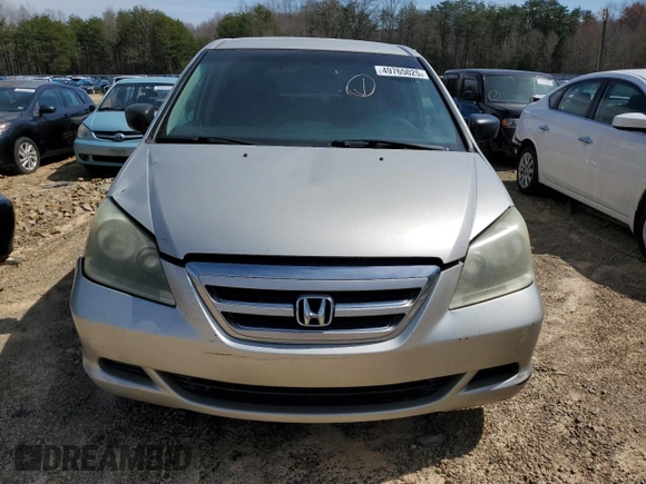 2005 Honda Odyssey LX with VIN 5FNRL38205B093617, listed as a Copart auction lot 49765025 with 271,363 mi miles and Salvage title. Bid and sale history available at DreamBid. Image 5.