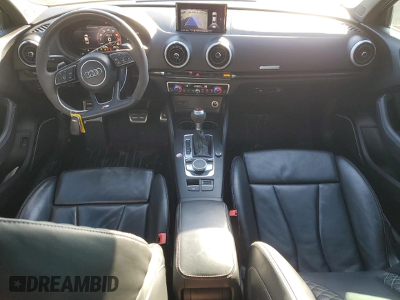 2019 Audi RS 3 with VIN WUABWGFF8KA907574, listed as a Copart auction lot 87910395 with 38,289 mi miles and Salvage title. Bid and sale history available at DreamBid. Image 8.