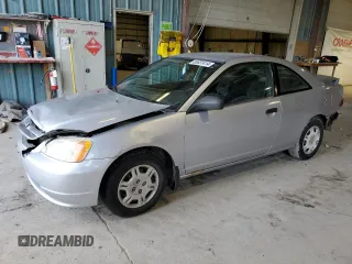 2001 Honda Civic LX with VIN 1HGEM21541L063233, listed as a Copart auction lot 85031414 with 130,208 mi miles and Salvage Title. Bid and sale history available at carsss.com. Image 1.