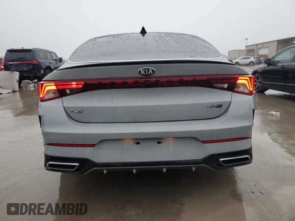 2021 Kia K5 GT-Line with VIN 5XXG64J20MG032116, listed as a Copart auction lot 43011215 with 91,407 mi miles and Salvage Title. Bid and sale history available at carsss.com. Image 6.
