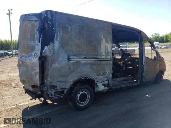 2019 Ford Transit with VIN 1FTYR2CM6KKB29791, listed as a Copart auction lot 57694084 with Not Provided miles and Salvage Title. Bid and sale history available at carsss.com. Image 3.