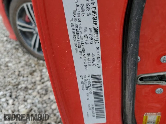 2014 Dodge Charger RT with VIN 2C3CDXDT8EH372417, listed as a Copart auction lot 51407815 with 117,248 mi miles and Salvage Title. Bid and sale history available at carsss.com. Image 15.