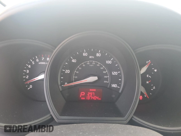 2016 Kia Rio LX with VIN KNADM4A36G6557926, listed as a Copart auction lot 69578864 with 137,404 mi miles and Salvage Title. Bid and sale history available at DreamBid. Image 9.