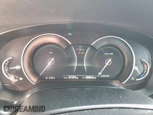 2018 BMW 5 Series 530i with VIN WBAJA5C54JG899845, listed as a Copart auction lot 83007584 with 57,379 mi miles and Salvage Title. Bid and sale history available at DreamBid. Image 9.